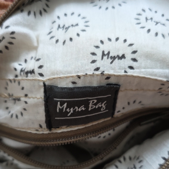 Stylish Brown and Blue Patterned Tote Bag - Picture 3 of 5